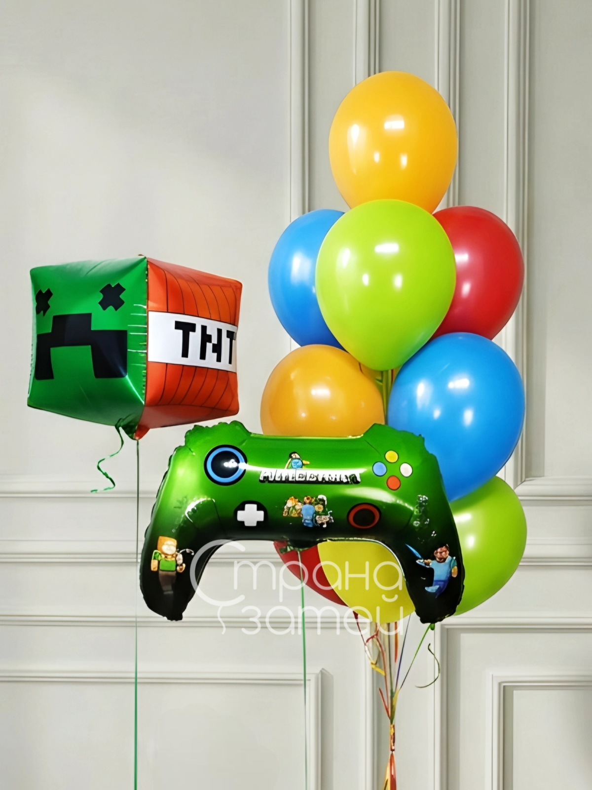 Сет шаров «Пиксельная вечеринка» в стиле Майнкрафт для мальчика, Нижний Новгород