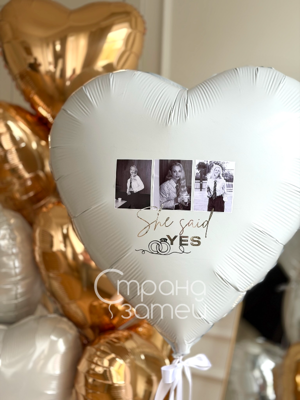 Сет на девичник с Сердцем-гигантом 36 дюймов с фото и фонтаном из 9 сердец, Нижний Новгород 2