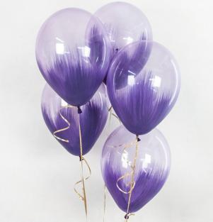 Шар Браш 12" с гелием,  с обработкой для долгого полёта