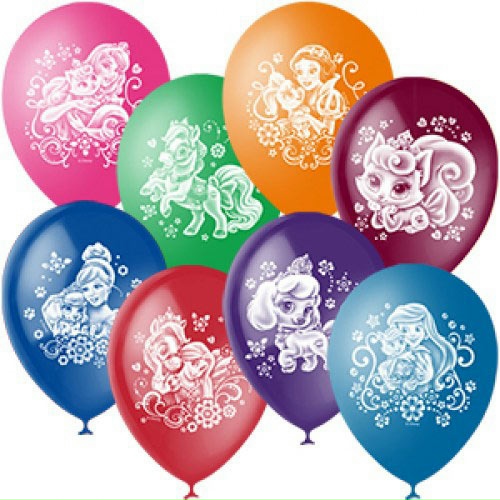 Шар с рисунком 12" с гелием,  с обработкой для долгого полёта