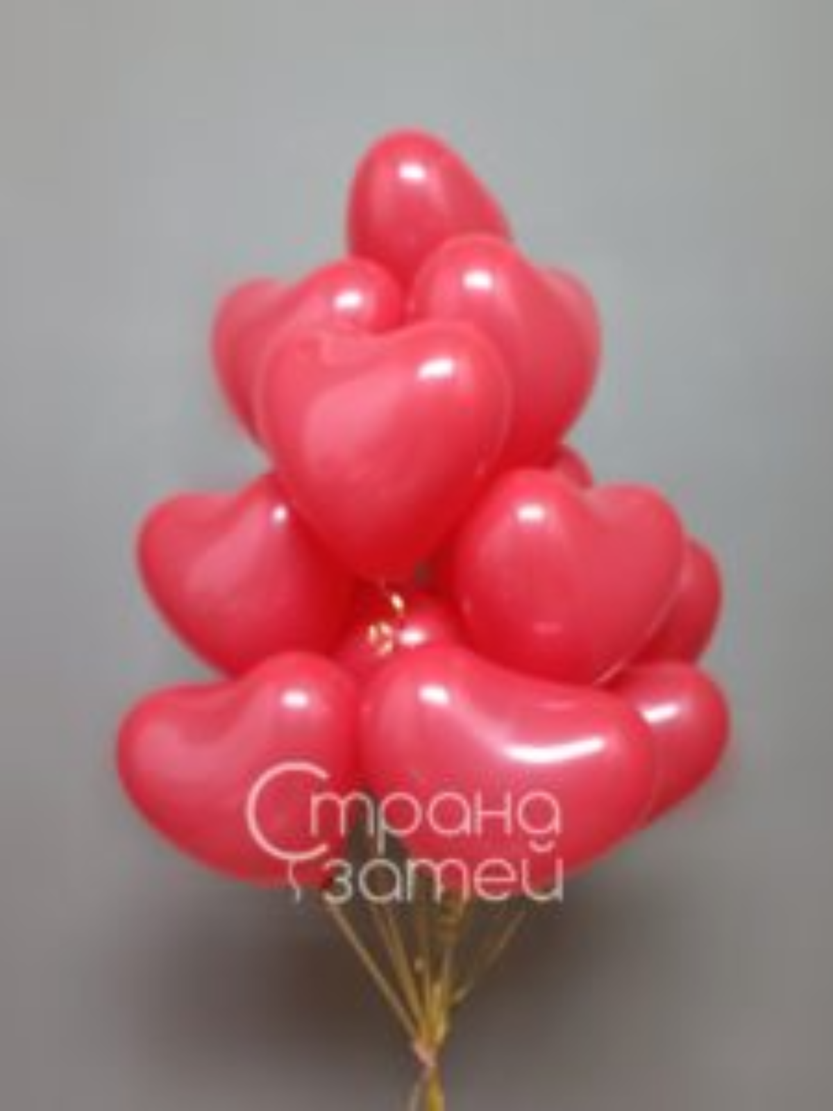 Букет Love 15 из 15 красных латексных шаров‑сердец, романтический фонтан в Нижнем Новгороде