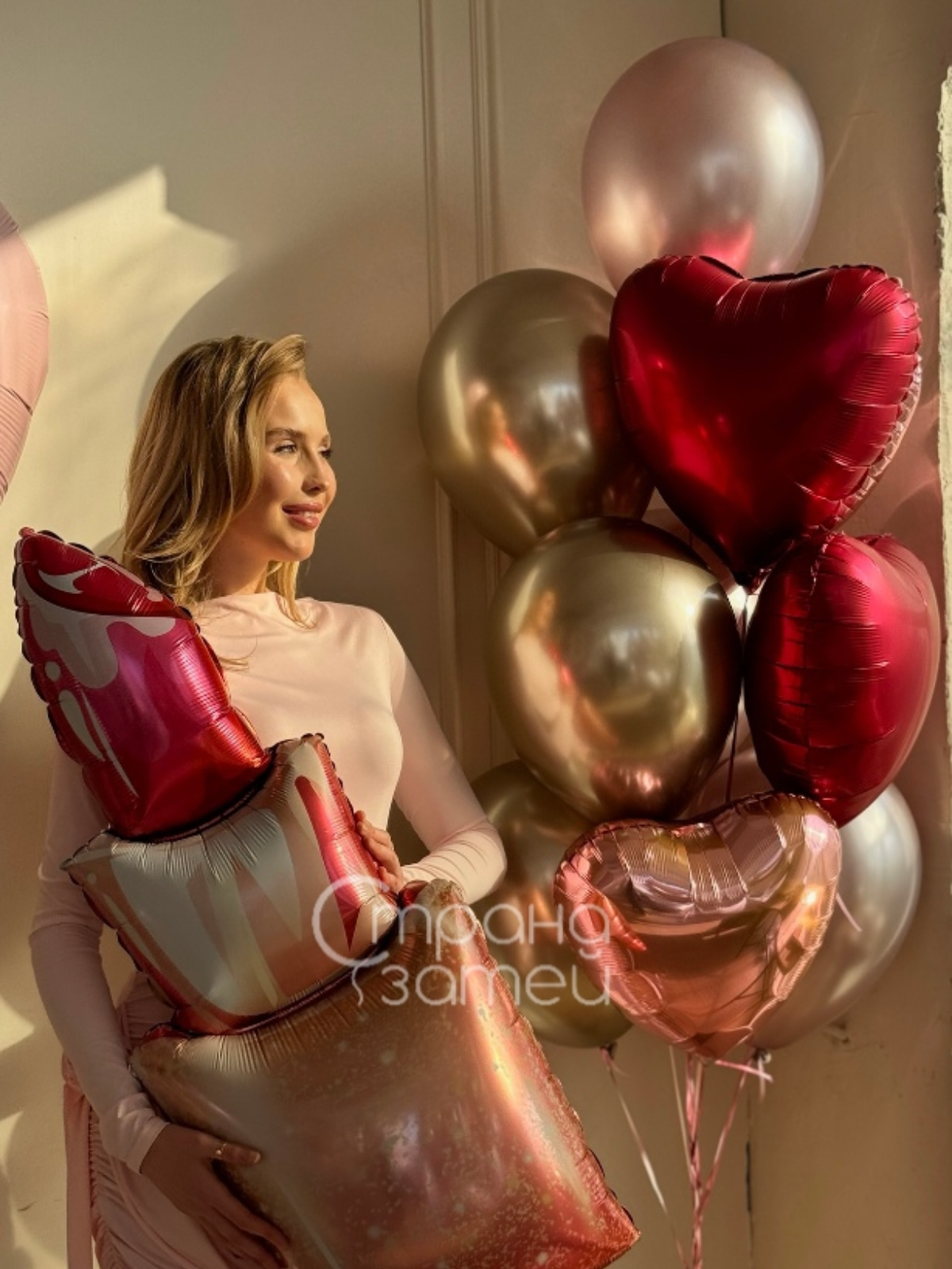 Сет шаров «Покори меня!», большое розовое сердце и помада на 8 Марта, Нижний Новгород