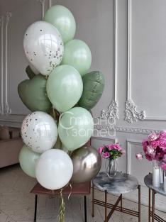 Сет шаров «Весенний комплимент», фонтан из 17 шаров для девушки на 8 Марта, Нижний Новгород