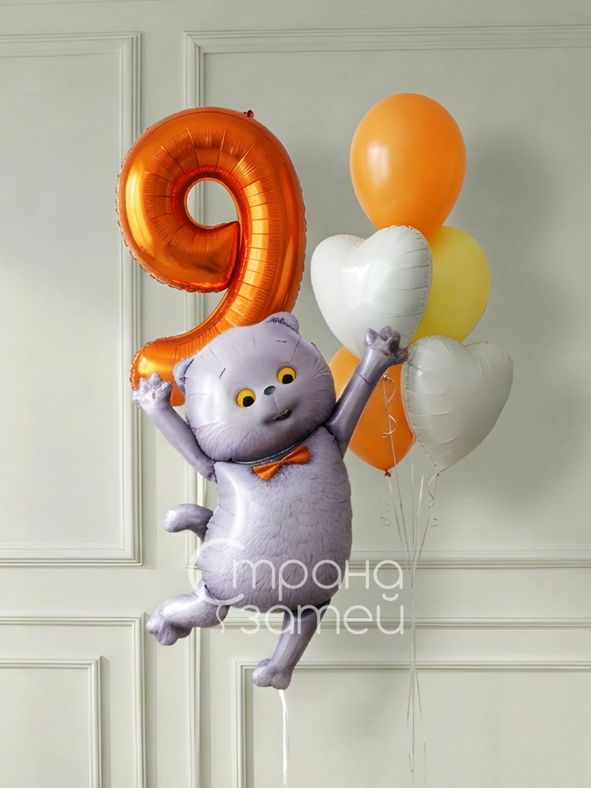 Сет шаров «Кот Басик с цифрой», кот Басик и цифра для мальчика, Нижний Новгород